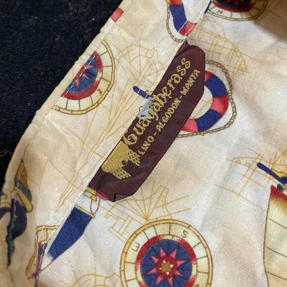 VINTAGE Guayaberass Nautical Button Up Casual Shirt short sleeve unknown size - Picture 2 of 10